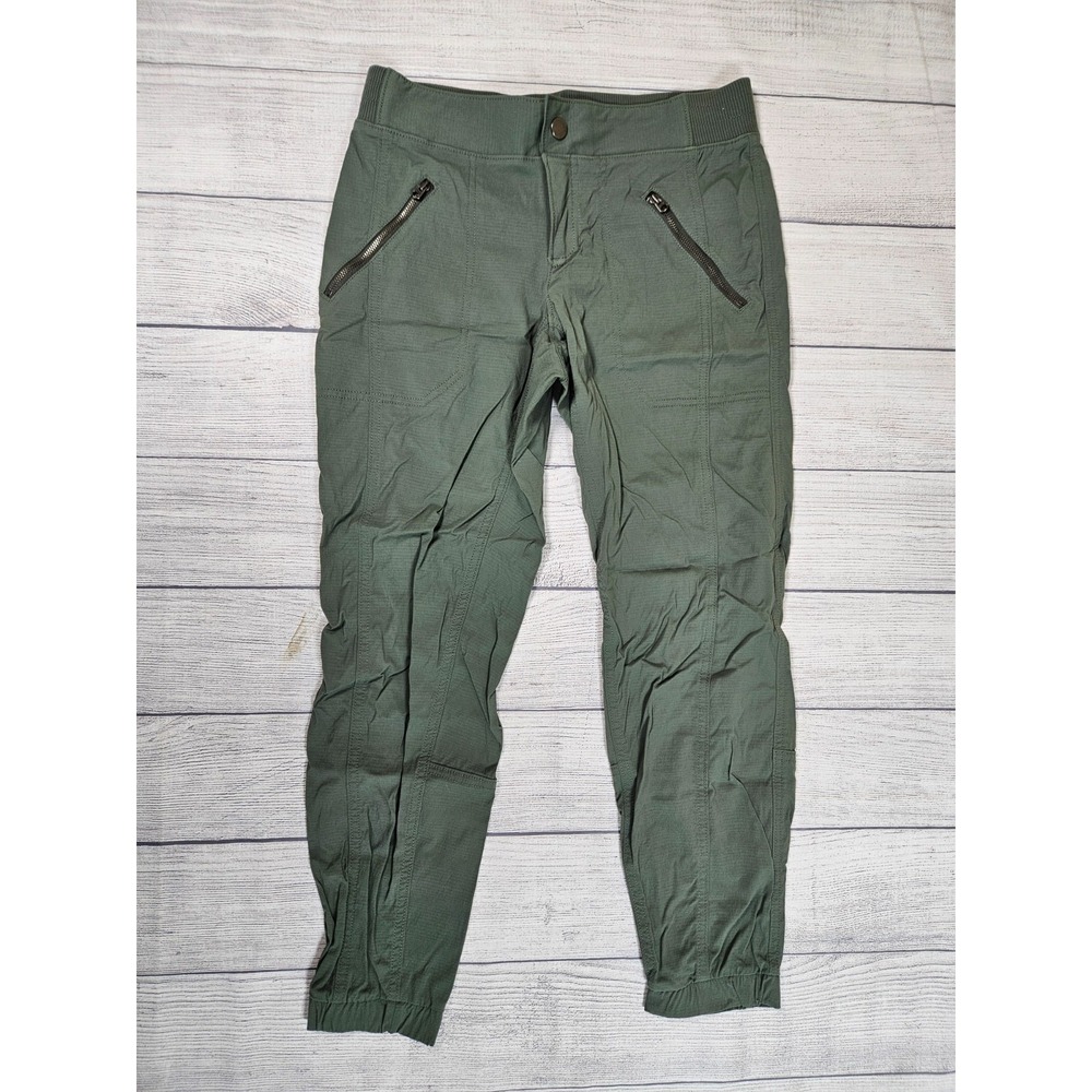 Athleta Trekkie Jogger Pants Womens 4 Green Zip Pocket Athletic Hiking